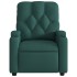 Sillón de masaje reclinable de tela verde