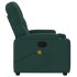 Sillón de masaje reclinable de tela verde