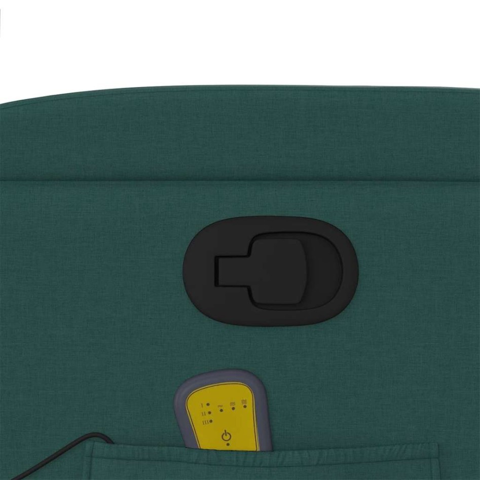 Sillón de masaje reclinable de tela verde