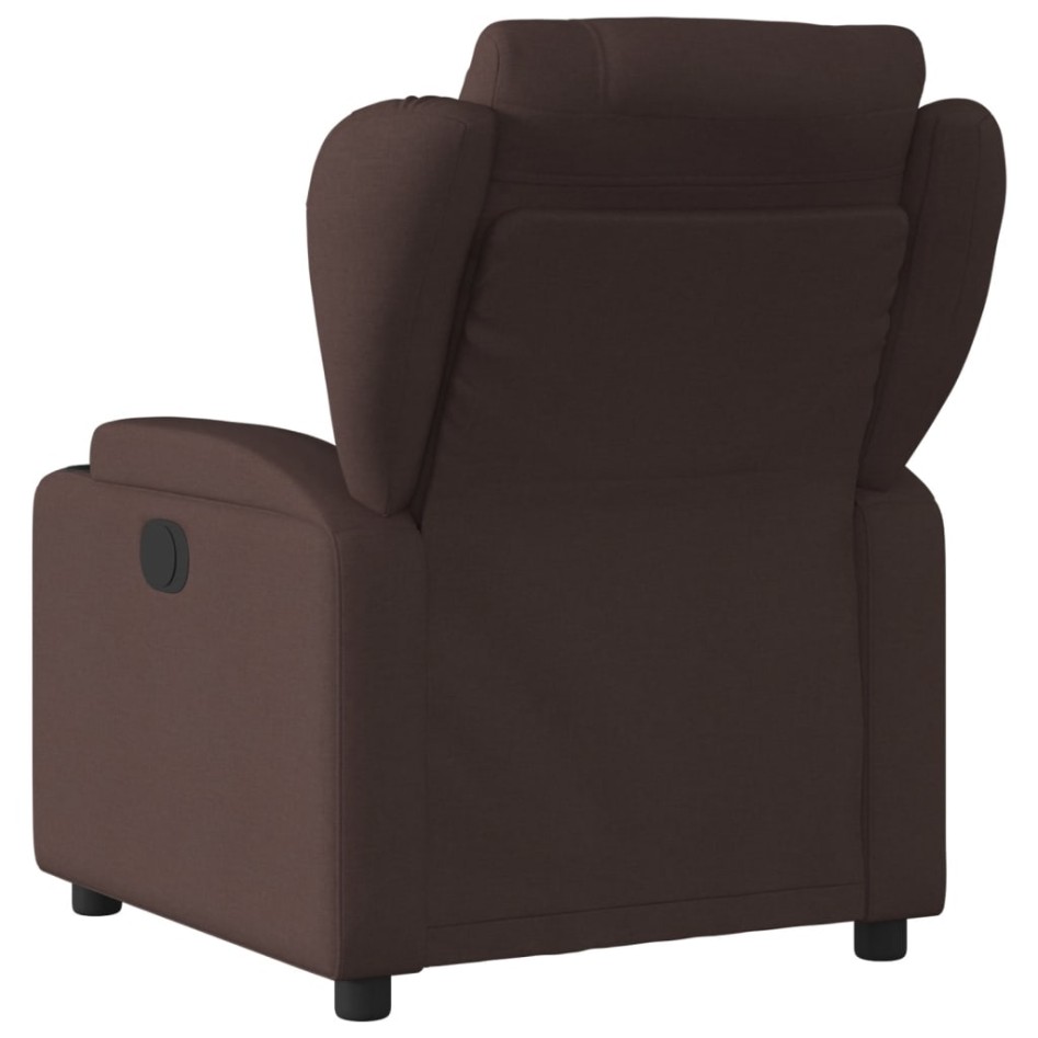 Sillón reclinable de tela marrón