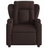 Sillón de masaje reclinable de tela marrón