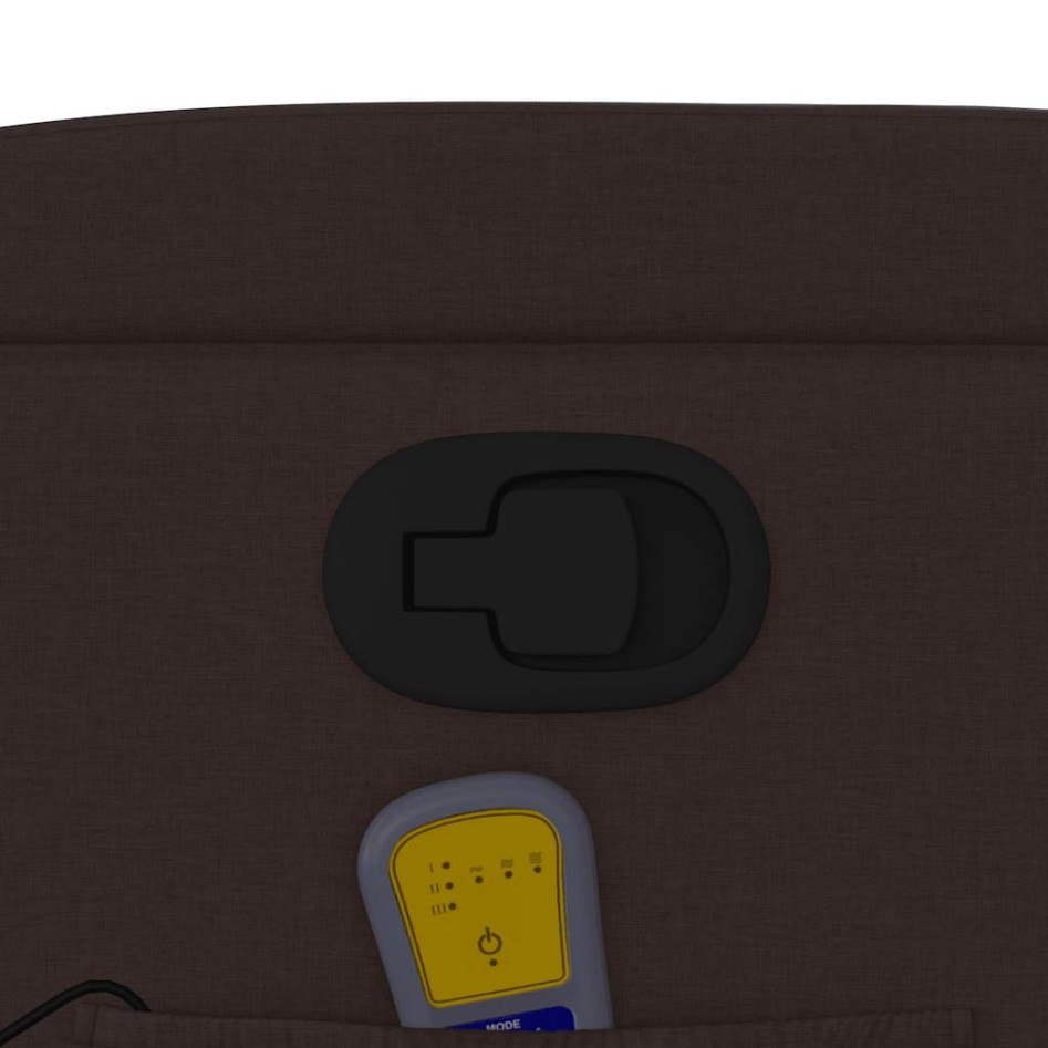 Sillón de masaje reclinable de tela marrón