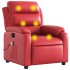 Sillón de masaje reclinable cuero sintético