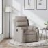 Sillón reclinable de tela gris