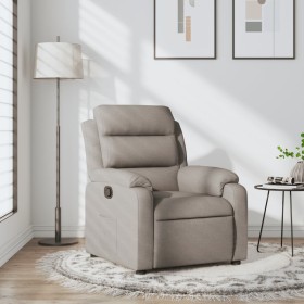 Sillón reclinable de tela gris