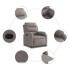 Sillón reclinable de tela gris