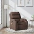 Sillón de masaje reclinable de tela marrón