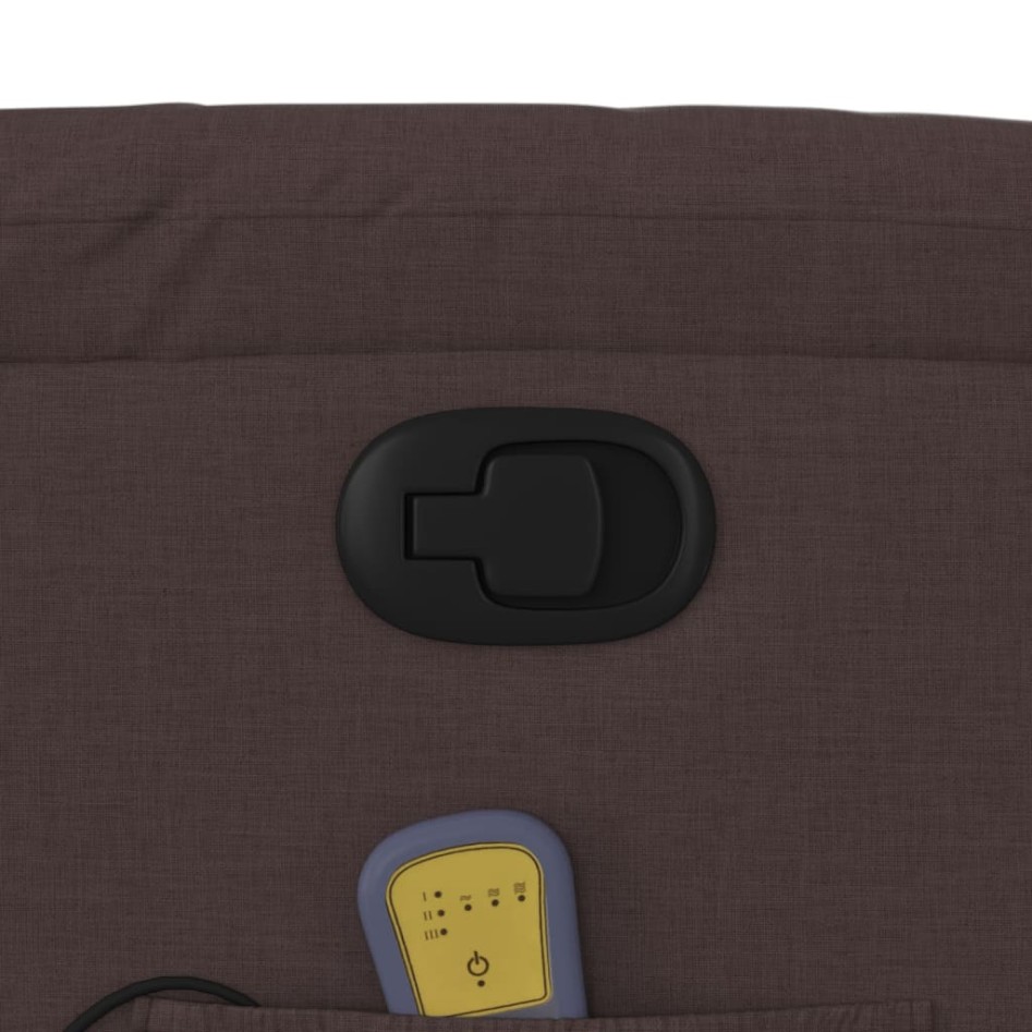 Sillón de masaje reclinable de tela marrón