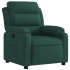 Sillón reclinable de terciopelo verde