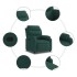 Sillón reclinable de terciopelo verde