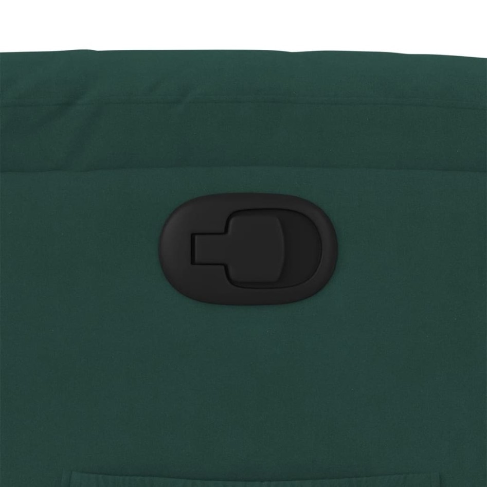 Sillón reclinable de terciopelo verde