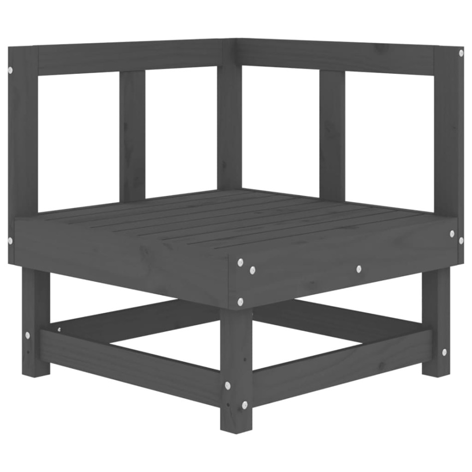 Sofá esquinero con cojines madera maciza de pino