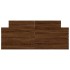 Estructura de cama con cabecero piecero roble marrón 120x200