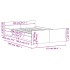 Estructura de cama con cabecero piecero roble marrón 120x200