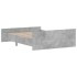 Estructura de cama con cabecero piecero gris hormigón