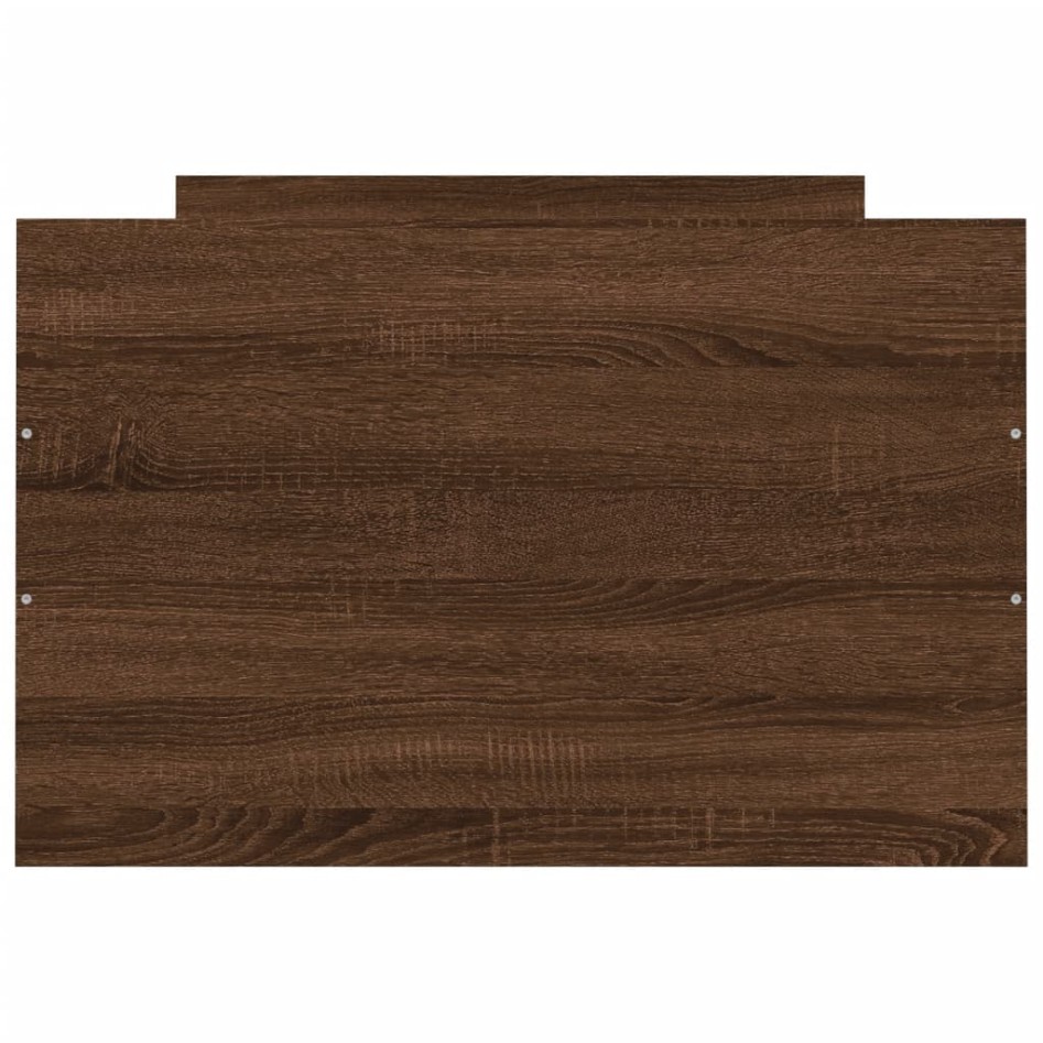 Estructura de cama con cabecero piecero roble marrón 75x190