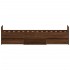 Estructura de cama con cabecero piecero roble marrón 75x190