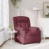 Sillón de masaje reclinable de tela color vino