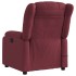 Sillón de masaje reclinable de tela color vino