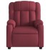 Sillón de masaje reclinable de tela color vino