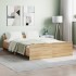 Estructura de cama con cabecero piecero roble Sonoma 140x190