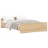 Estructura de cama con cabecero piecero roble Sonoma 140x190