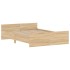 Estructura de cama con cabecero piecero roble Sonoma 140x190