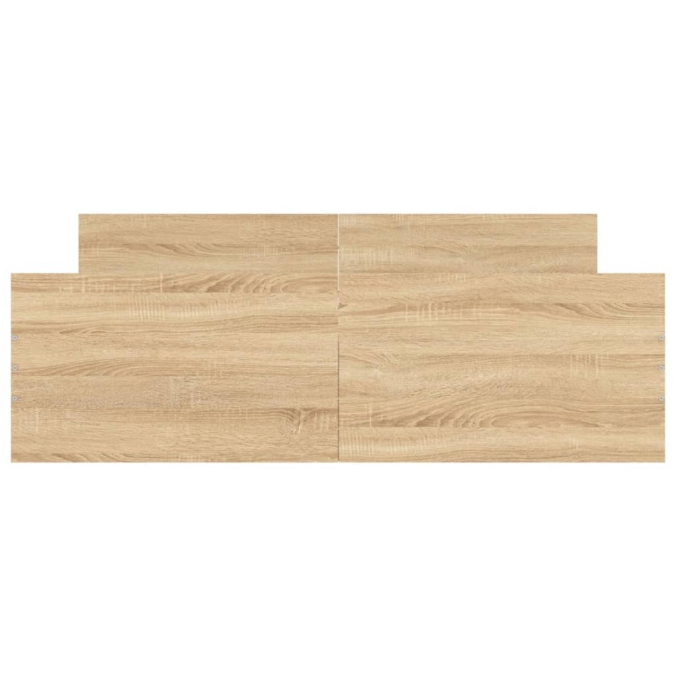 Estructura de cama con cabecero piecero roble Sonoma 140x190