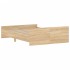 Estructura de cama con cabecero piecero roble Sonoma 140x190