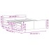Estructura de cama con cabecero piecero roble Sonoma 140x190