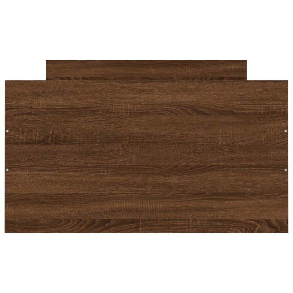 Estructura de cama con cabecero piecero roble marrón 90x200