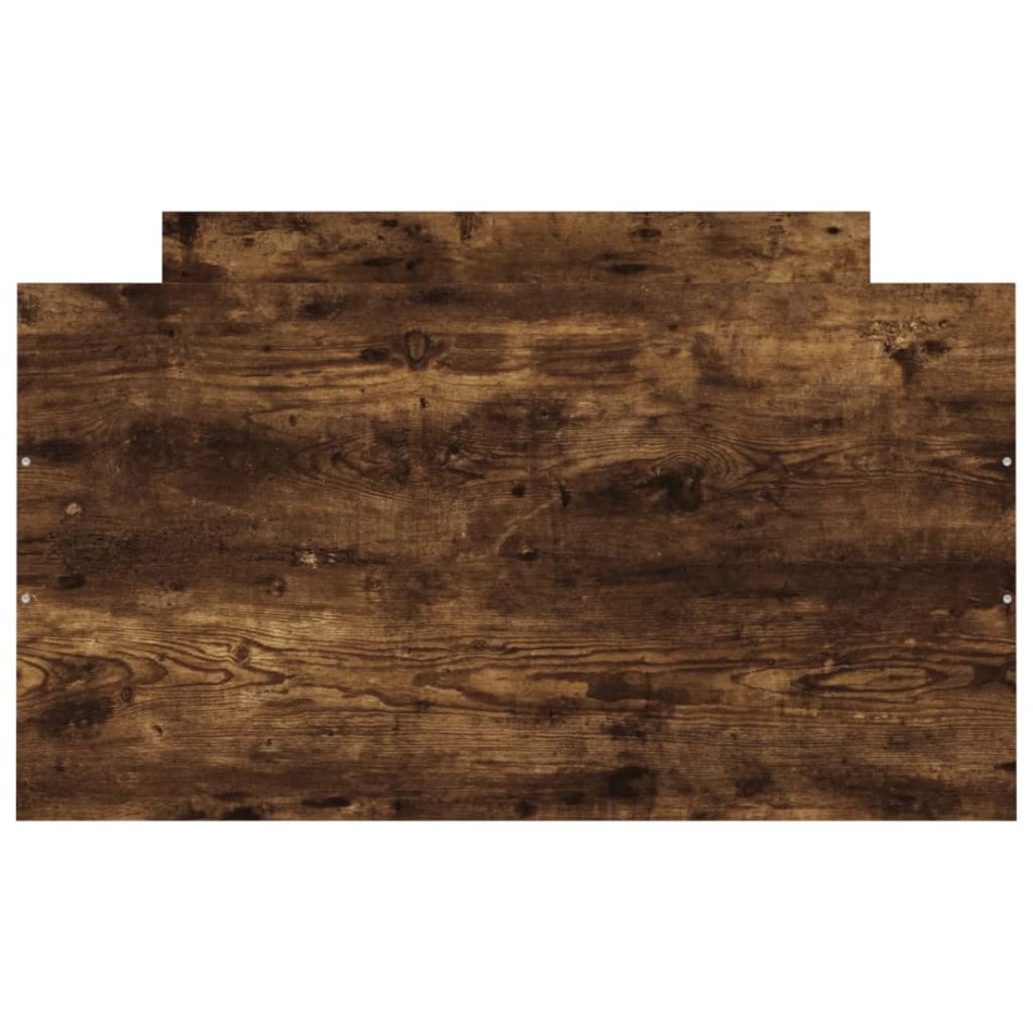 Estructura de cama con cabecero piecero roble ahumado