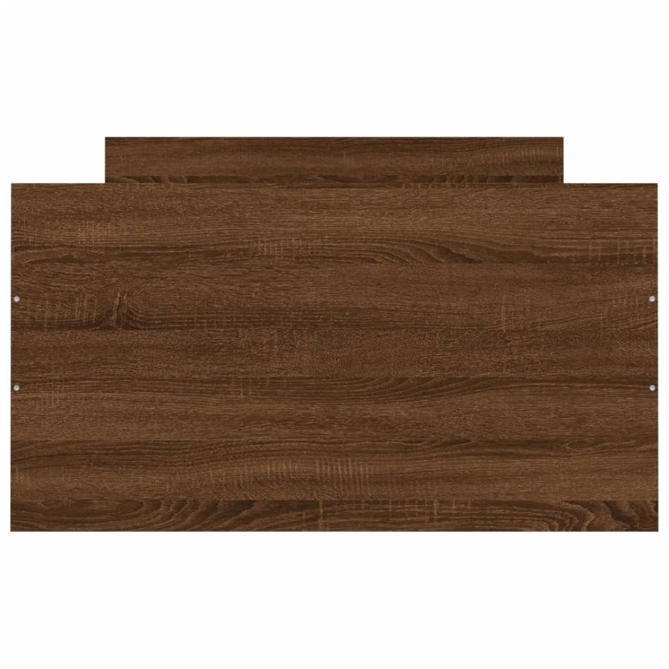 Estructura de cama con cabecero piecero roble marrón 90x190