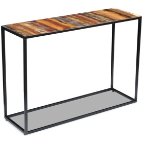Mesa consola de madera maciza reciclada 110x35x76