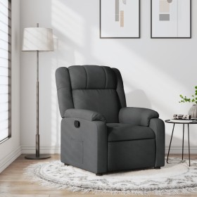 Sillón reclinable de tela gris