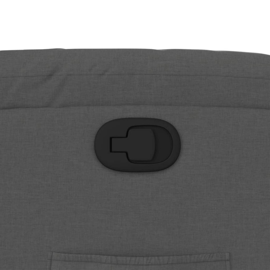 Sillón reclinable de tela gris