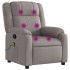 Sillón de masaje reclinable de tela gris
