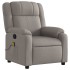 Sillón de masaje reclinable de tela gris