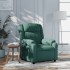 Sillón reclinable de tela verde