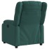 Sillón reclinable de tela verde