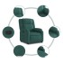 Sillón reclinable de tela verde