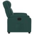 Sillón reclinable de tela verde