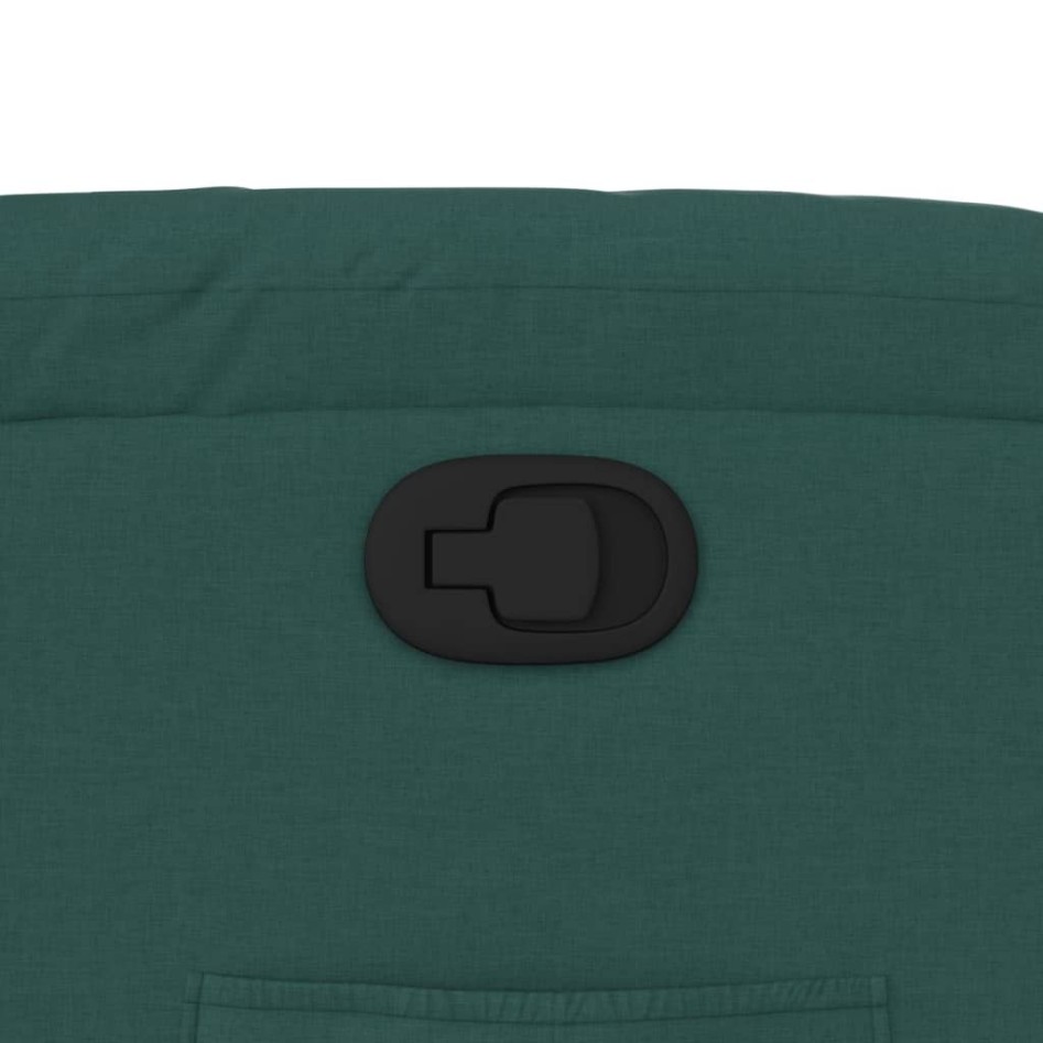 Sillón reclinable de tela verde