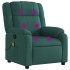 Sillón de masaje reclinable de tela verde