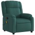 Sillón de masaje reclinable de tela verde