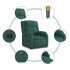 Sillón de masaje reclinable de tela verde