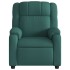 Sillón de masaje reclinable de tela verde
