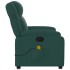 Sillón de masaje reclinable de tela verde