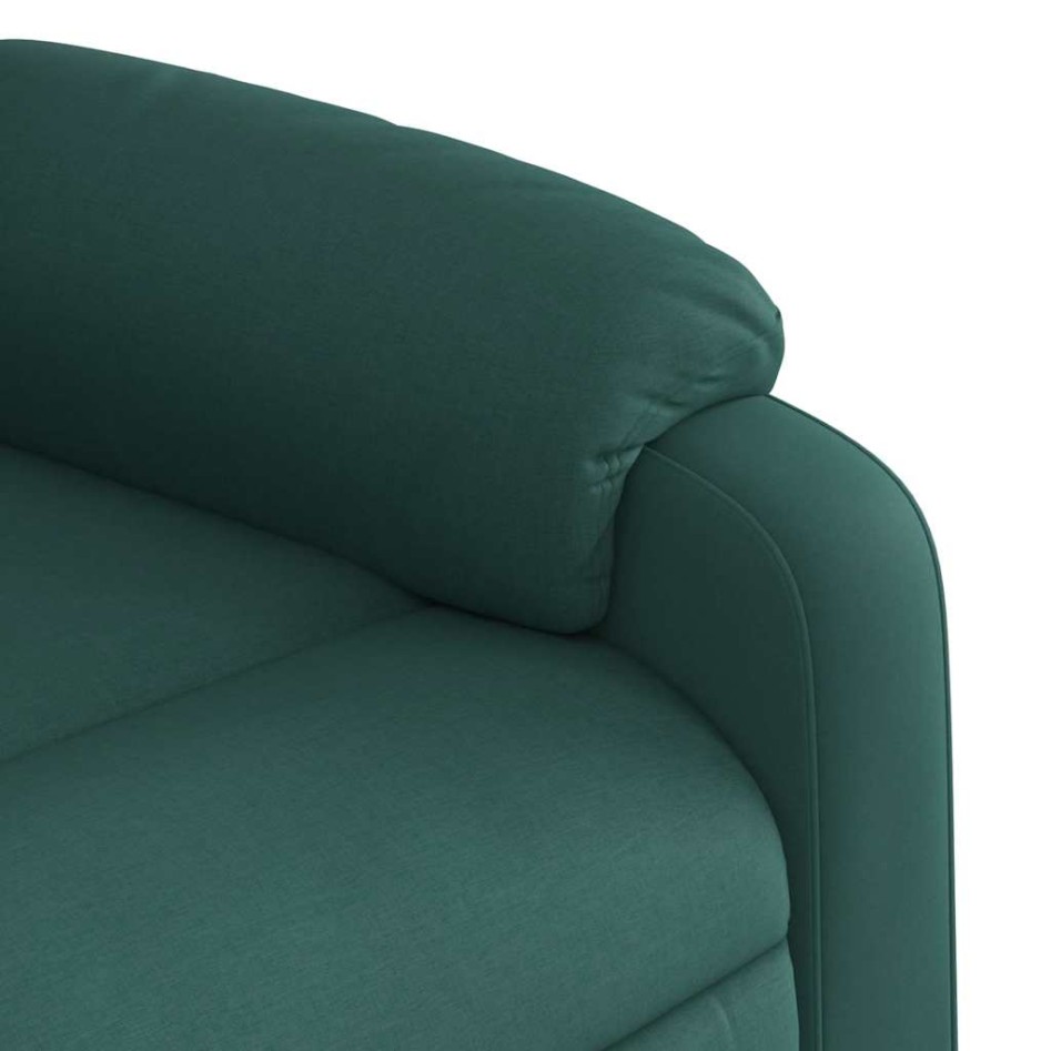 Sillón de masaje reclinable de tela verde