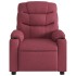 Sillón reclinable de tela rojo